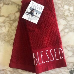 New set of 2 Rae Dunn BLESSED towels